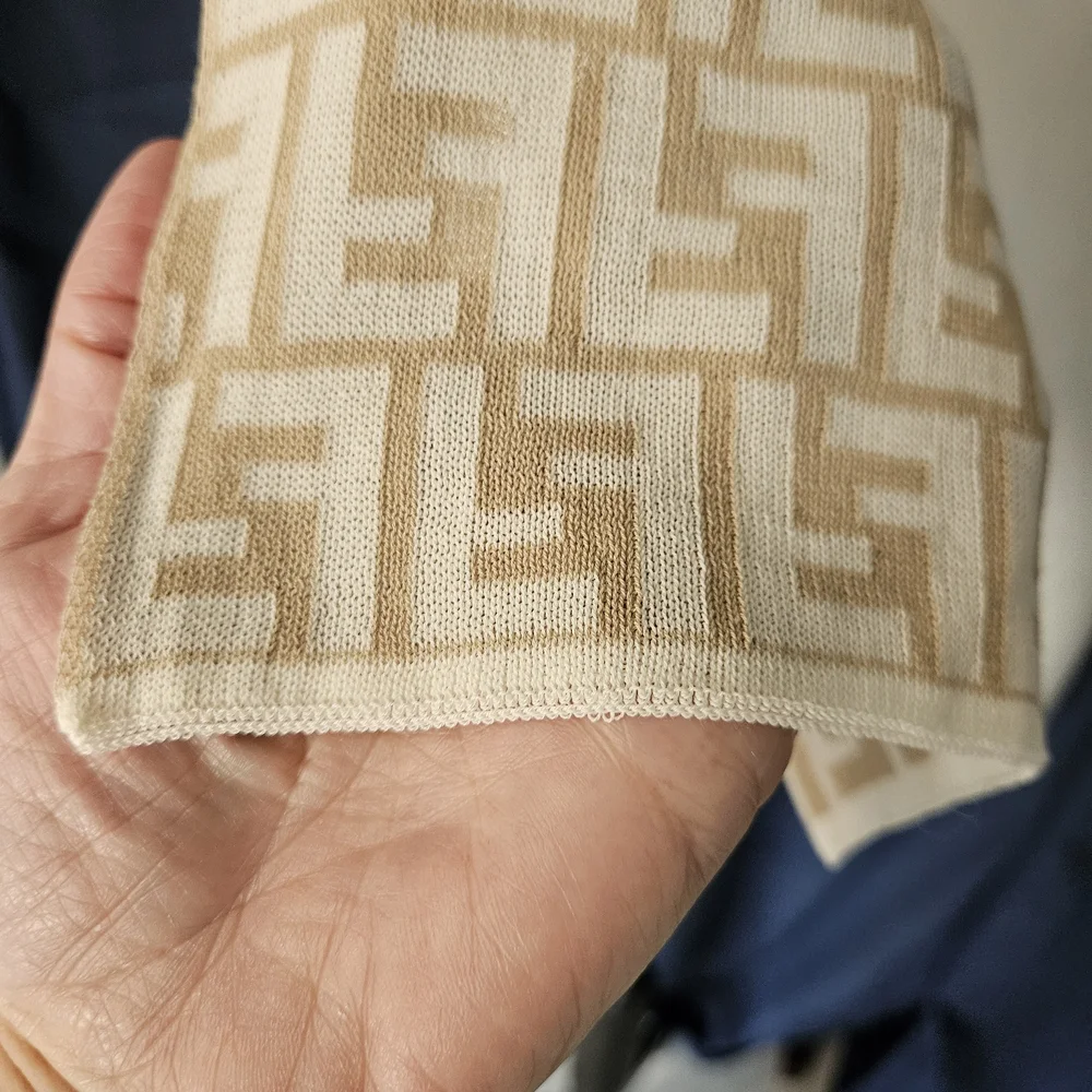 Fendi Beige Monogram Scarf - Picture 3 of 10